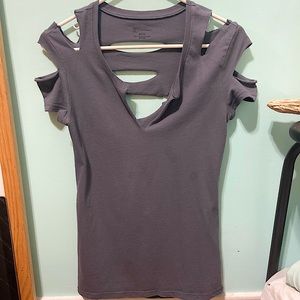 No Boundaries Grey Cut Shirt